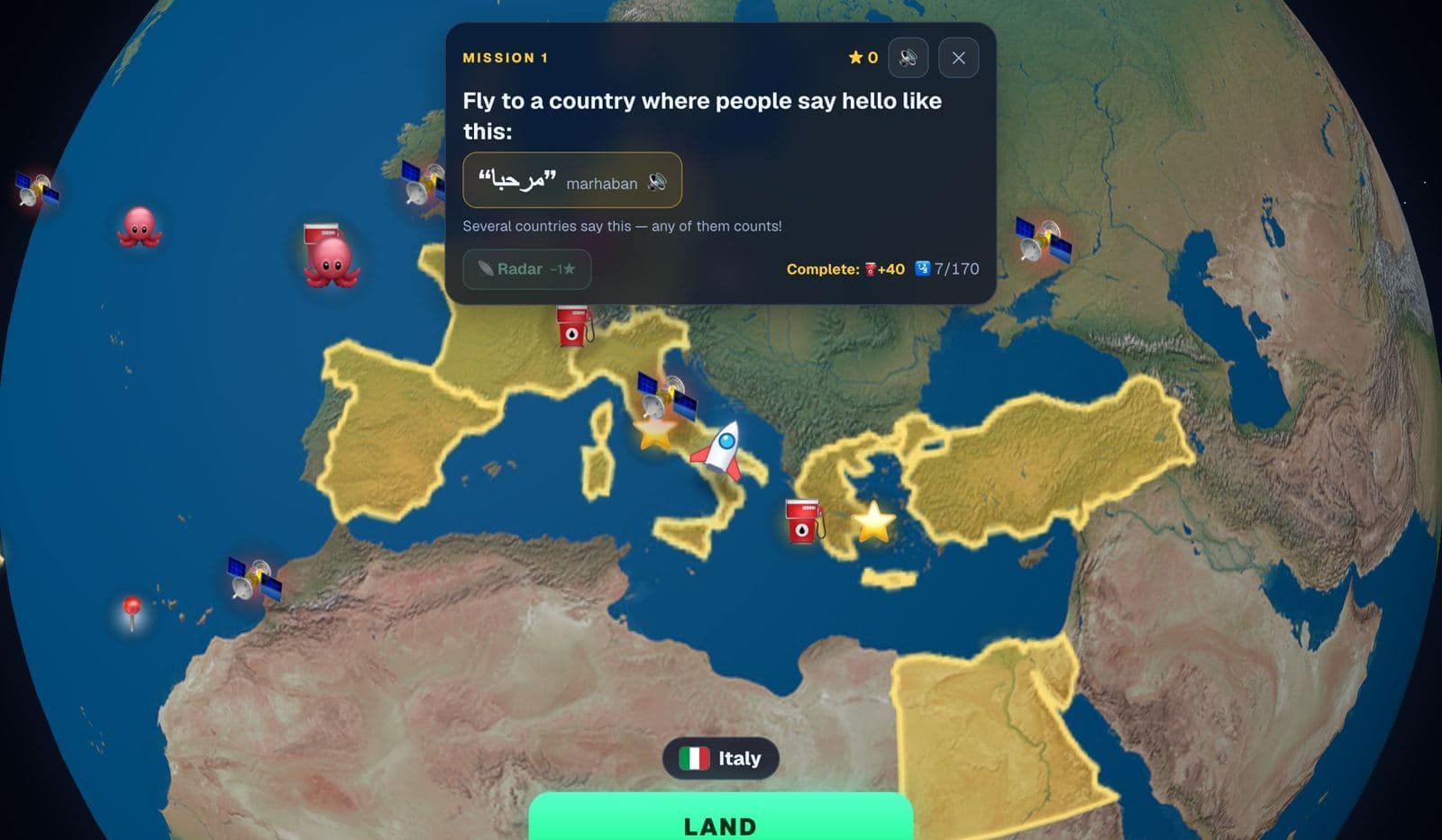ExpoGeo Explorer gameplay